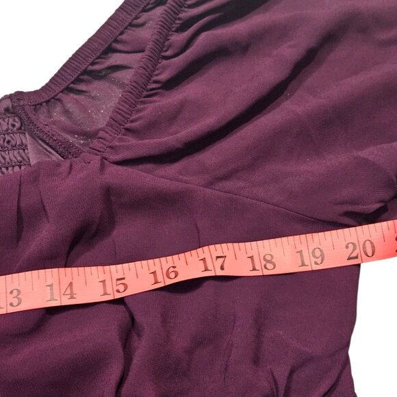 Torrid Peplum Chiffon Long Sleeve Top sz0/12 - Picture 7 of 9